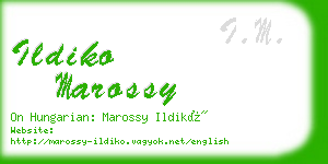 ildiko marossy business card